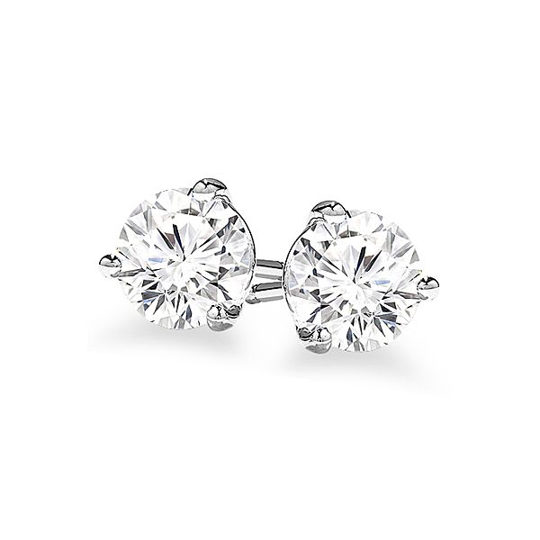 3-Prong Diamond Stud Earrings