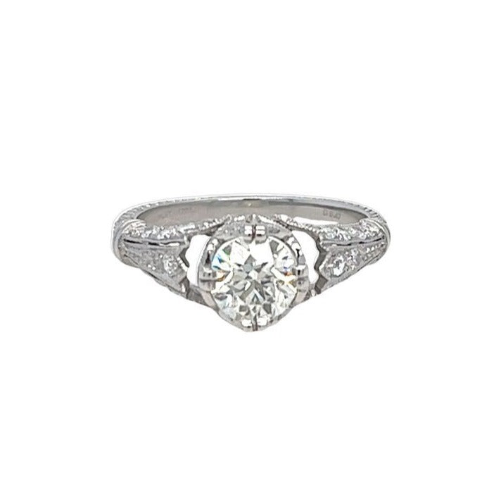 Platinum Art Deco VS Diamond Ring