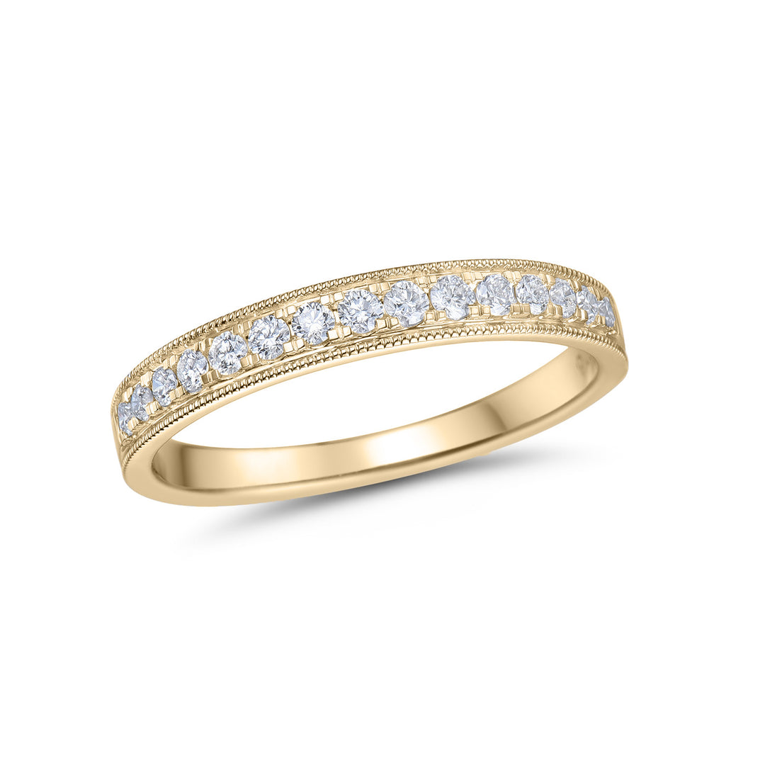 Milgrain Edge Diamond Band