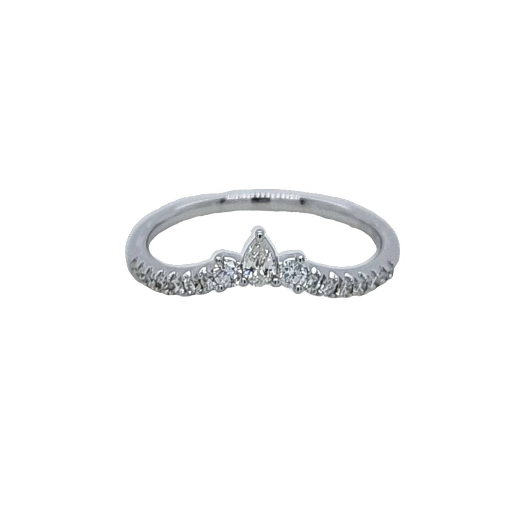 Diamond Tiara Curved Ring