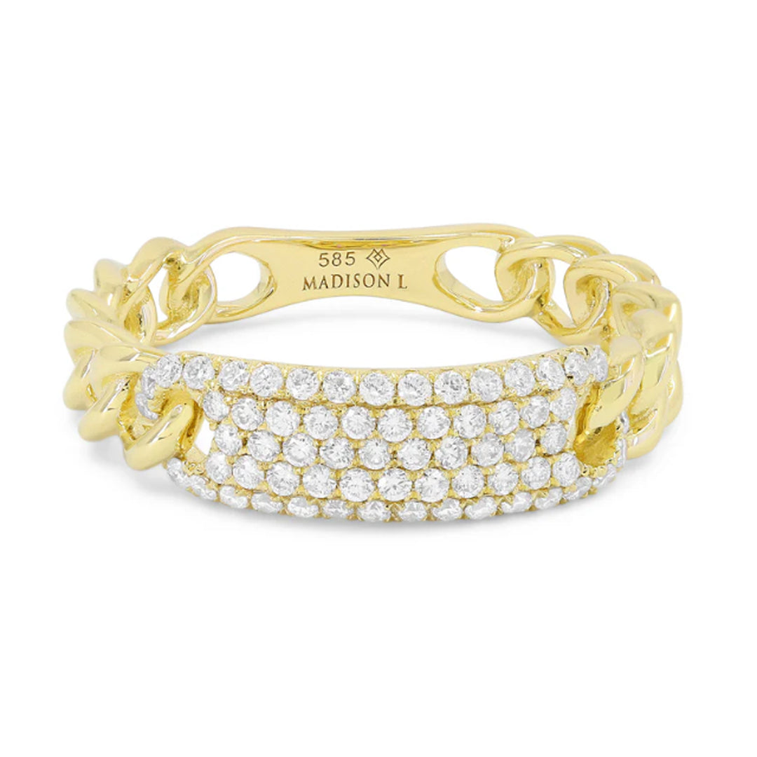 Pave Chain Link Ring