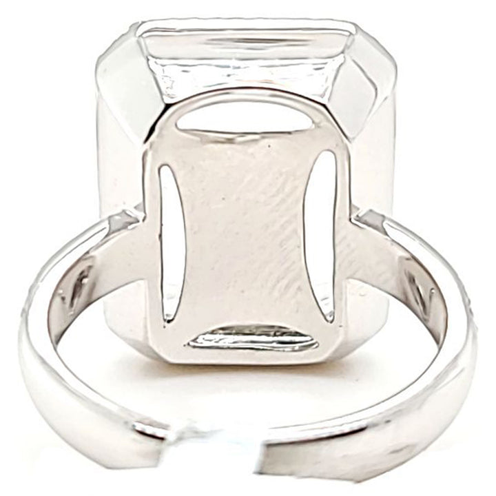 White Topaz and Diamond Cocktail Ring