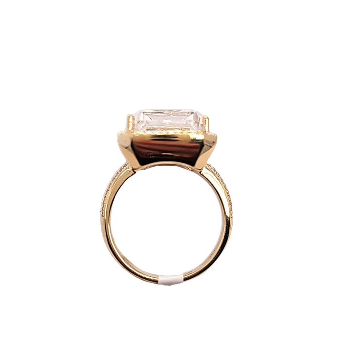 White Topaz and Diamond Cocktail Ring