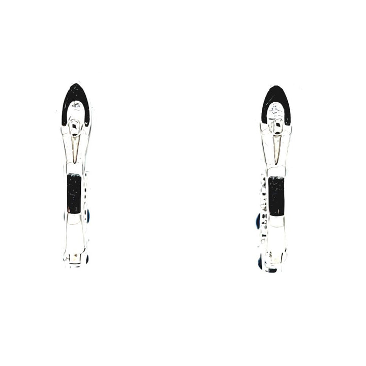 Sapphire and Diamond Hoop Earrings