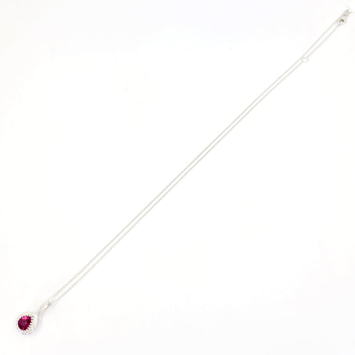 Burmese Ruby and Diamond Pendant Necklace