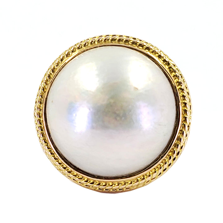 18K Yellow Gold Mabe Pearl Ring