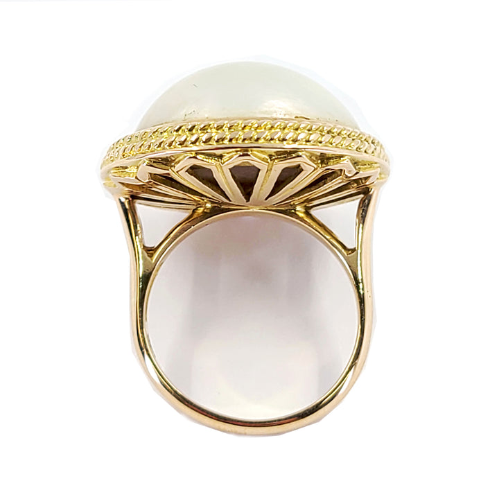 18K Yellow Gold Mabe Pearl Ring