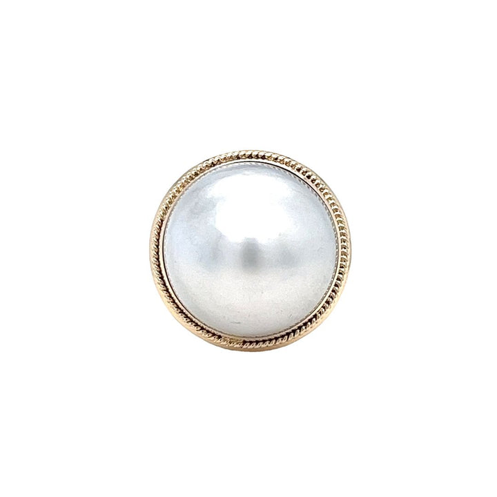 Mabe Pearl Ring with Rope Texture