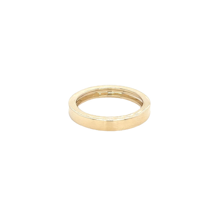 14K Yellow Gold 3mm Square Edge Wedding Band