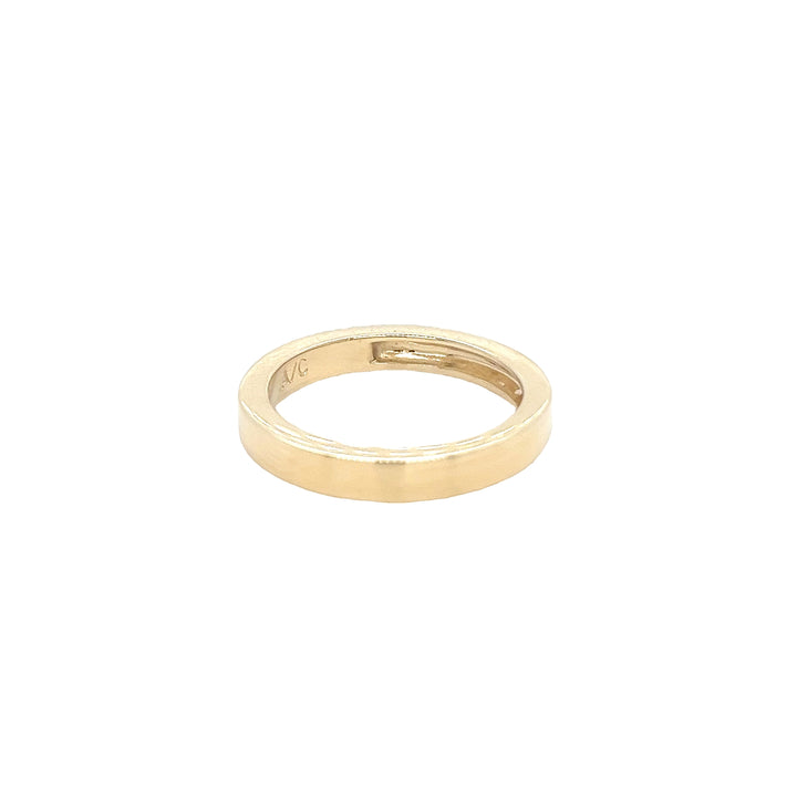 14K Yellow Gold 3mm Square Edge Wedding Band