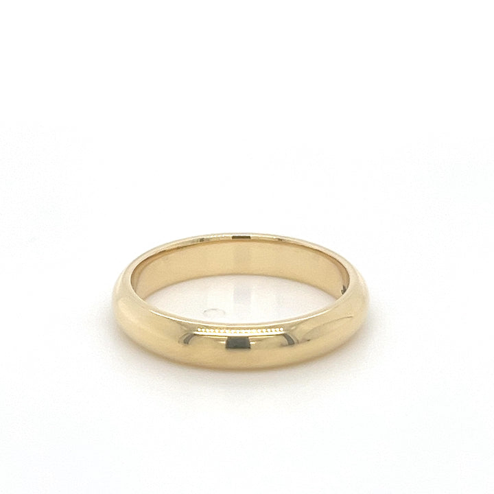 18K Yellow Gold 4mm Comfort Fit Wedding Band