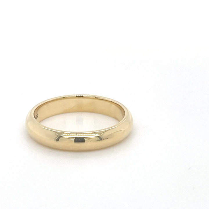 18K Yellow Gold 4mm Comfort Fit Wedding Band