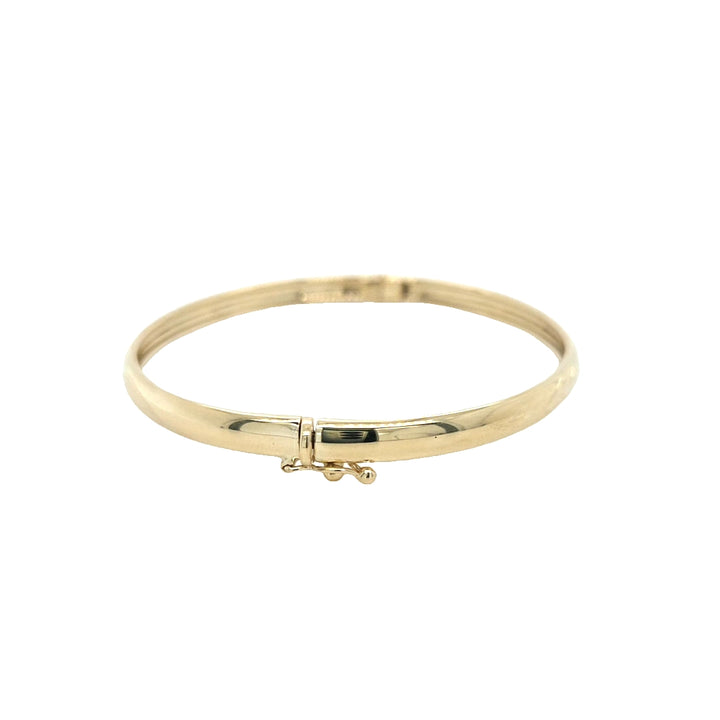 14K Yellow Gold 4.3mm Textured Bangle