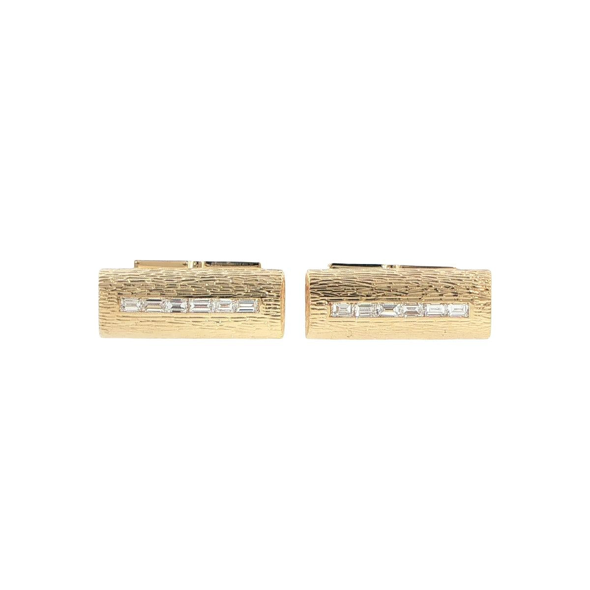TIFFANY & CO. 18kYG キャッチ片方 Tiffany & Co. 18K Yellow Gold Diamond Men's Cufflinks Coral Gables