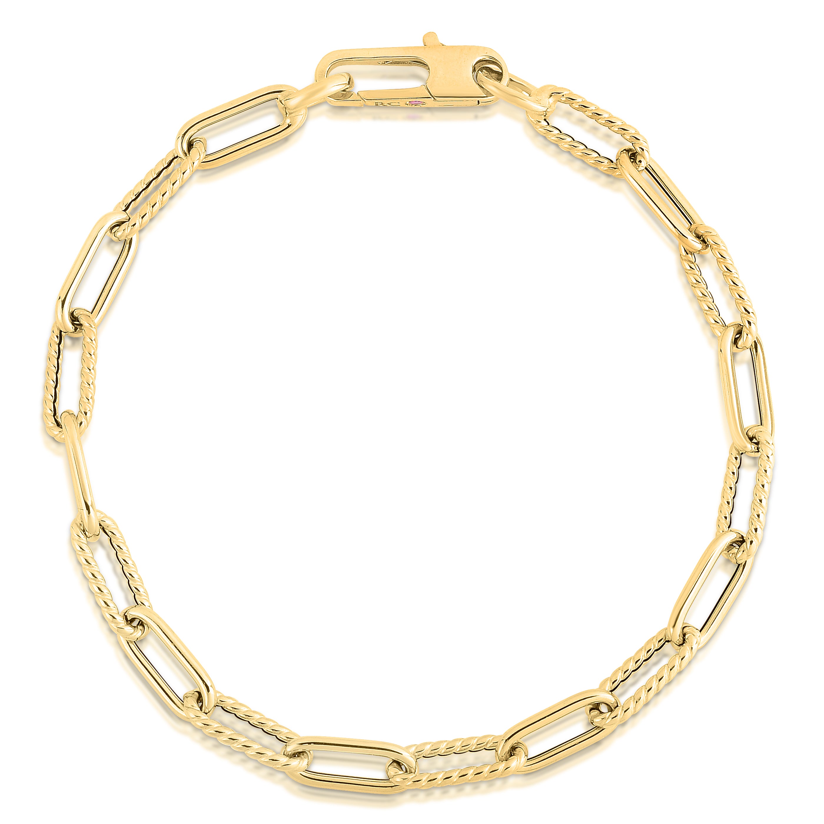 Polished and Fluted Paperclip Link Bracelet – Jae's Jewelers