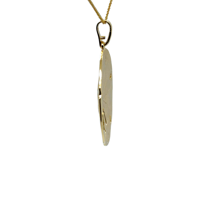 14K Yellow Gold Sand Dollar Pendant