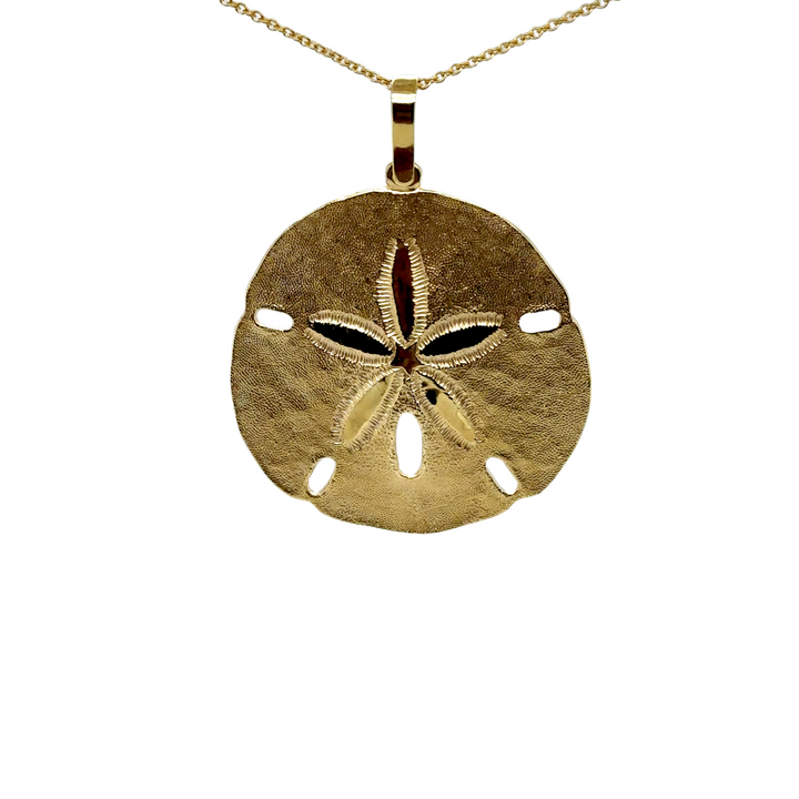 14K Yellow Gold Sand Dollar Pendant