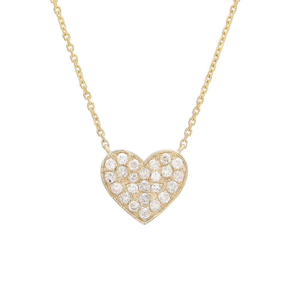 Pave Diamond Heart Necklace – Jae's Jewelers - Main Image