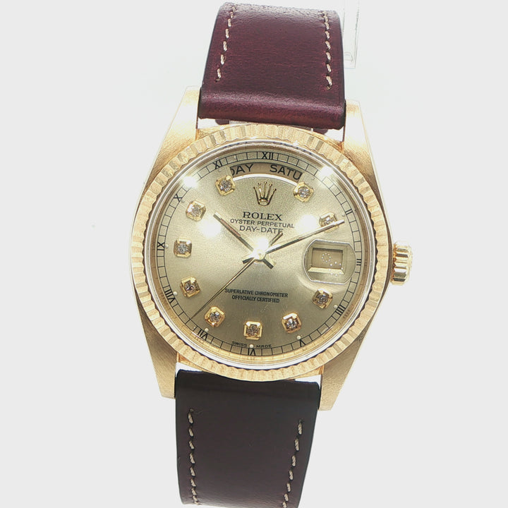 Rolex Day Date 36mm 18K Yellow Gold Automatic Watch