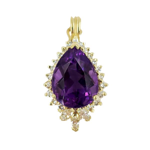 Amethyst and Diamond Enhancer Pendant