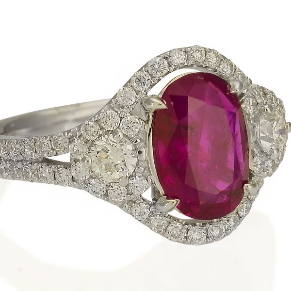Unheated Burmese Ruby Ring