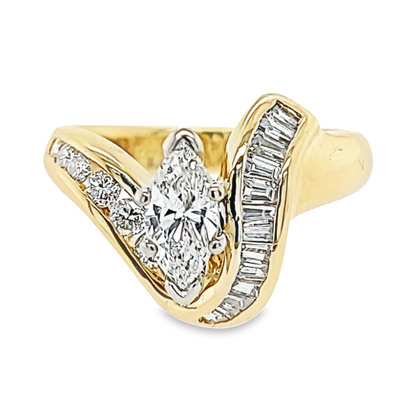 Estate marquise 2025 diamond ring