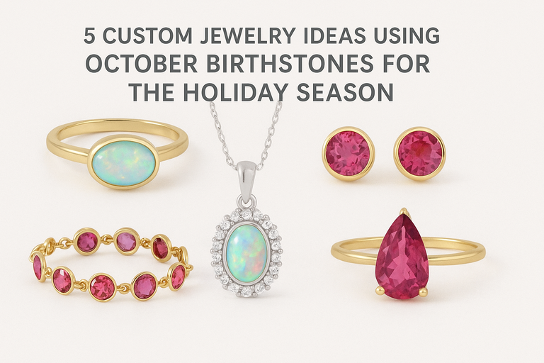 5 Custom Jewelry Ideas Using October Birthstones for the Holiday Season