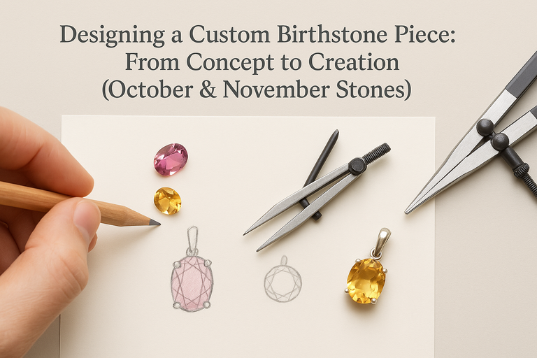 Designing a Custom Birthstone Piece: From Concept to Creation (October &amp; November Stones)