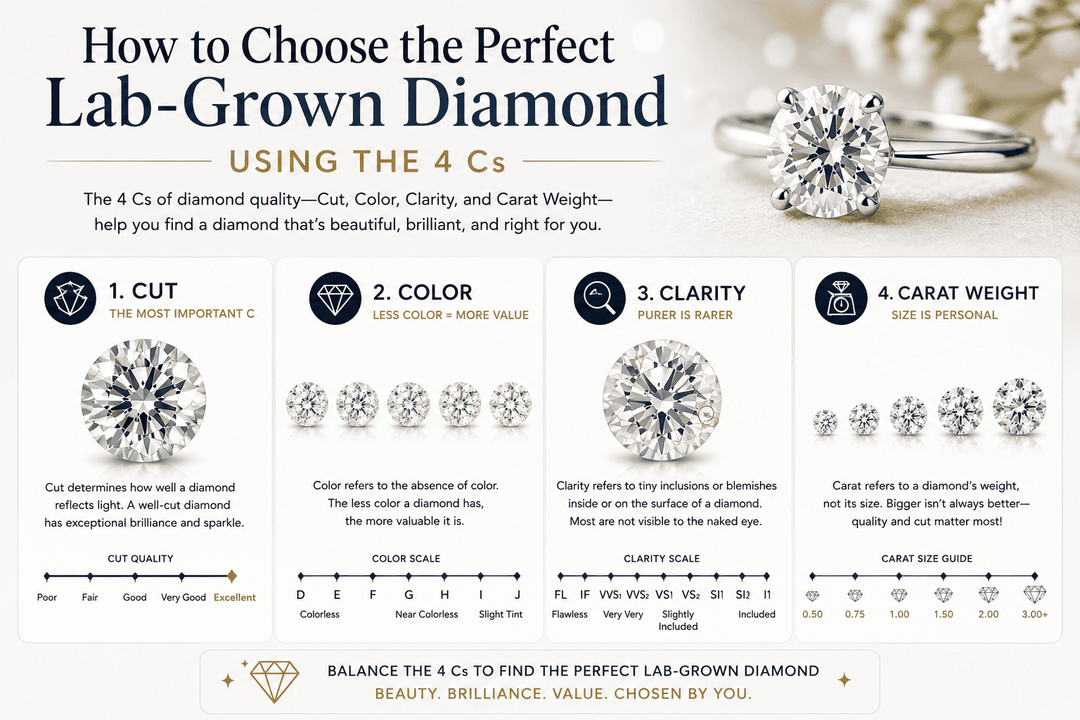 How to Choose the Perfect Lab-Grown Diamond Using the 4 Cs