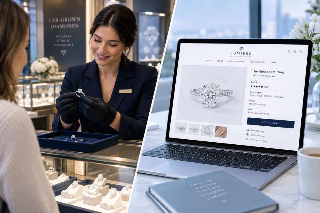 Buying Lab-Grown Diamonds: In-Store vs. Online