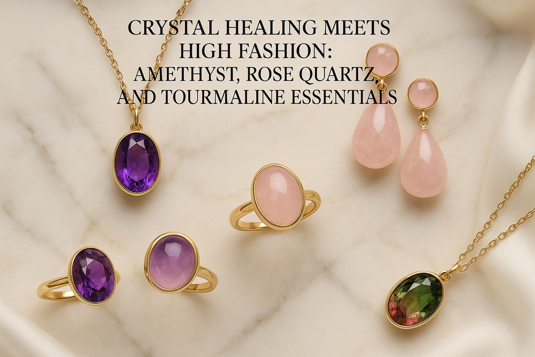 Crystal Healing Meets High Fashion: Amethyst, Rose Quartz, and Tourmaline Essentials