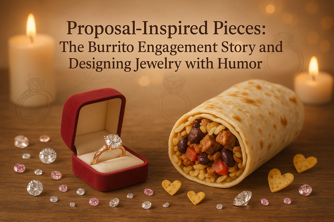 Proposal-Inspired Pieces: The Burrito Engagement Story and Designing Jewelry with Humor