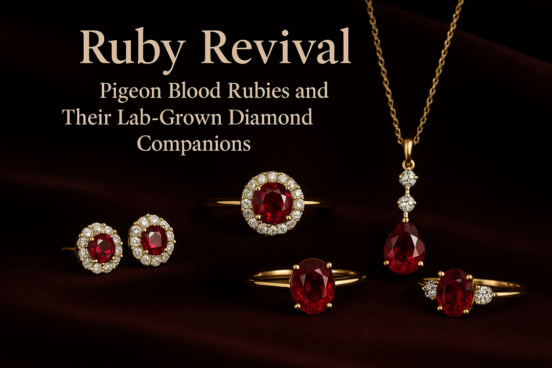 Ruby Revival: Pigeon Blood Rubies and Their Lab-Grown Diamond Companions