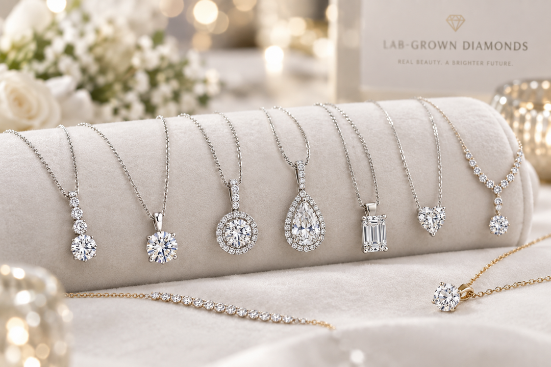 Lab-Grown Diamond Necklaces: Pendants, Styles &amp; What to Spend