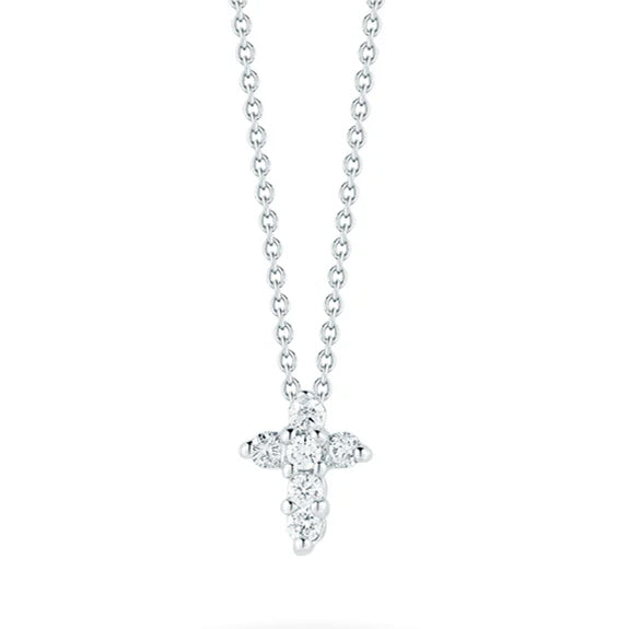 Tiny Treasures Baby Diamond Cross Necklace