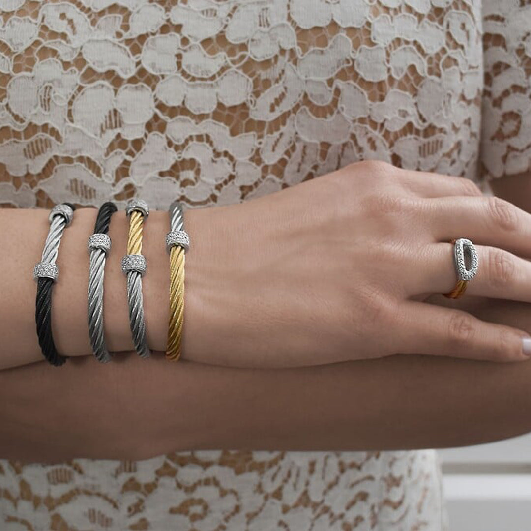 Color Block Cable Diamond Bracelet