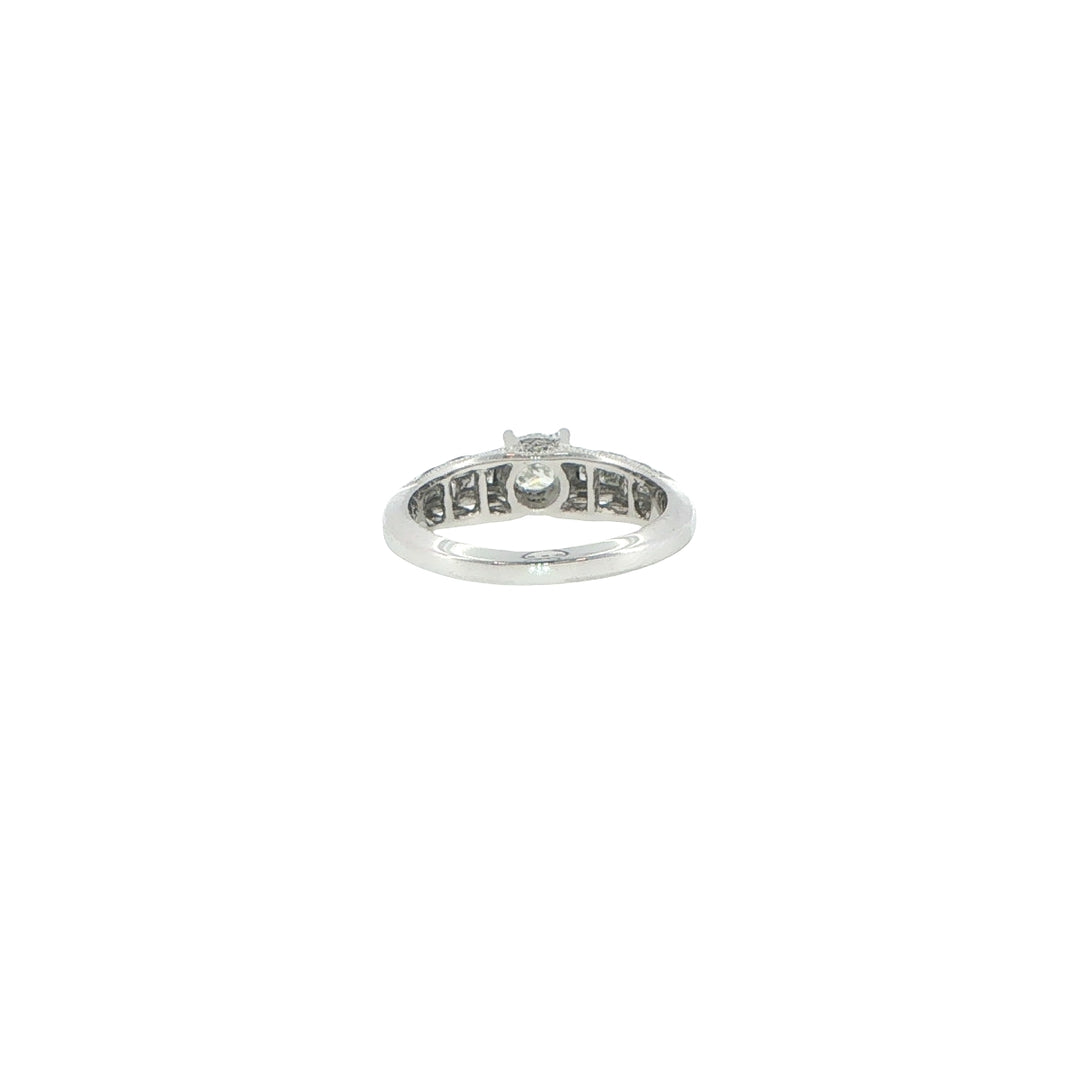 0.53ct Princess Cut Diamond in Vintage Style Ring