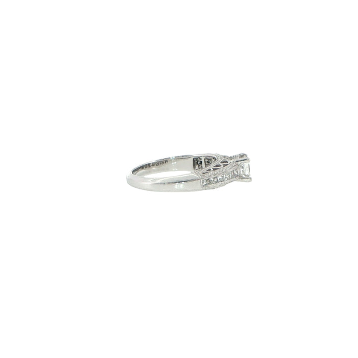 0.53ct Princess Cut Diamond in Vintage Style Ring