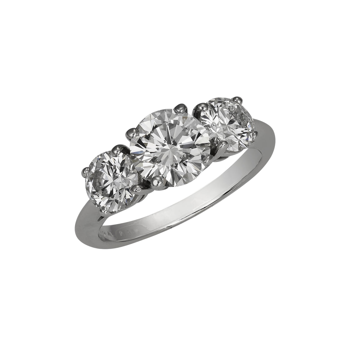 Tiffany & Co. 3 Stone Diamond Engagement Ring