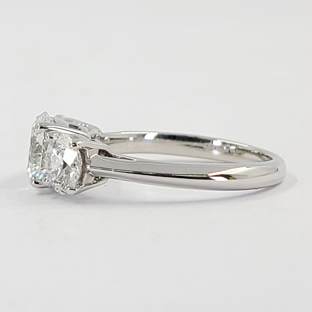 Tiffany & Co. 3 Stone Diamond Engagement Ring