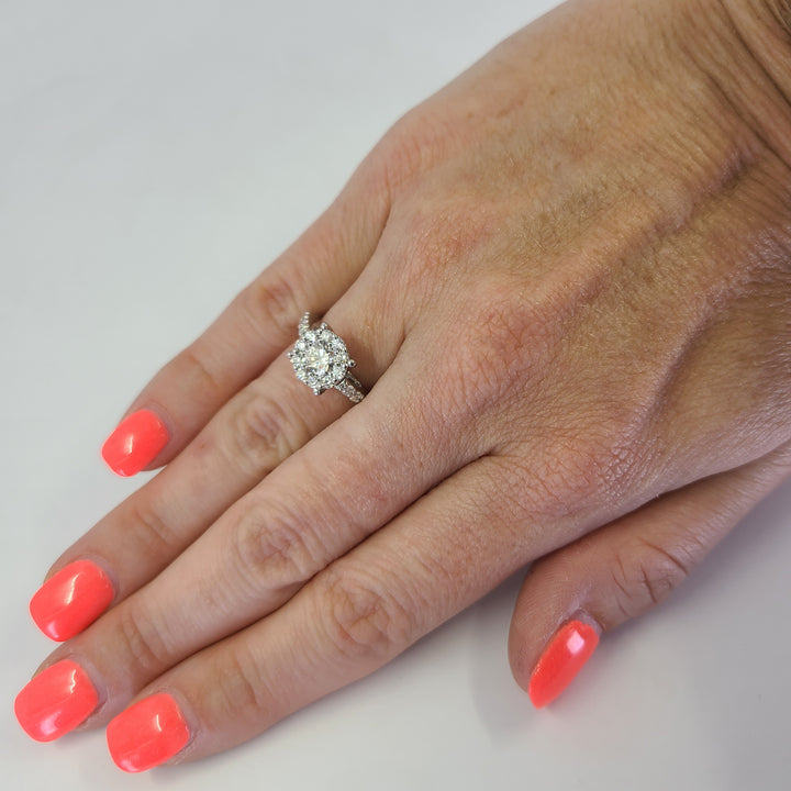 1.04 Carat Illusion Set Diamond Engagement Ring