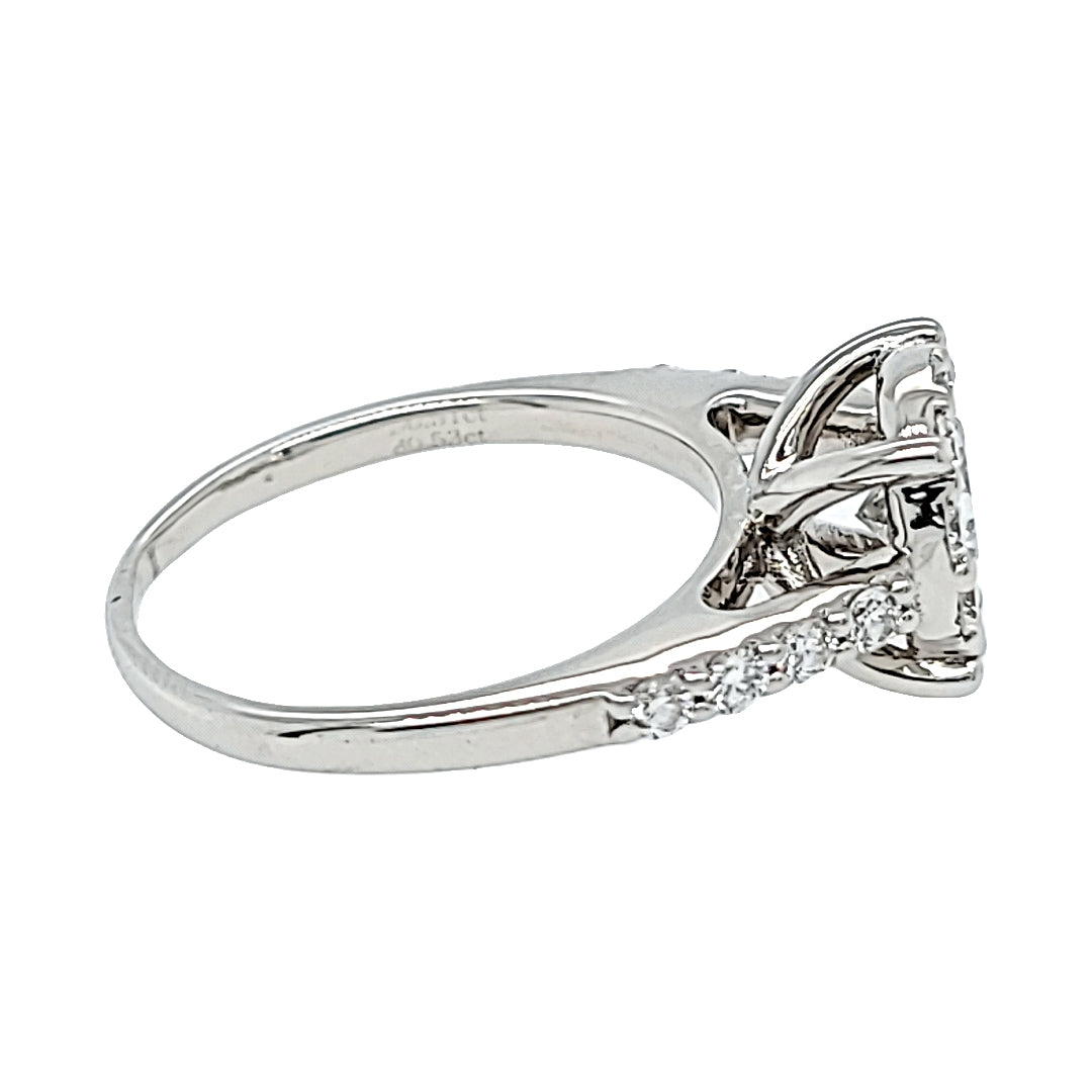 1.04 Carat Illusion Set Diamond Engagement Ring