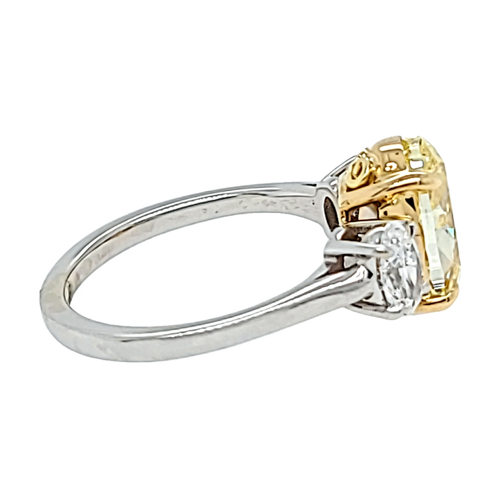 3.02 Carat Fancy Yellow Diamond Ring