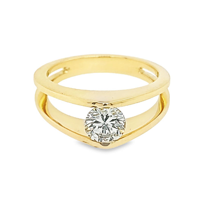 0.65 Carat Diamond Tension Set Ring