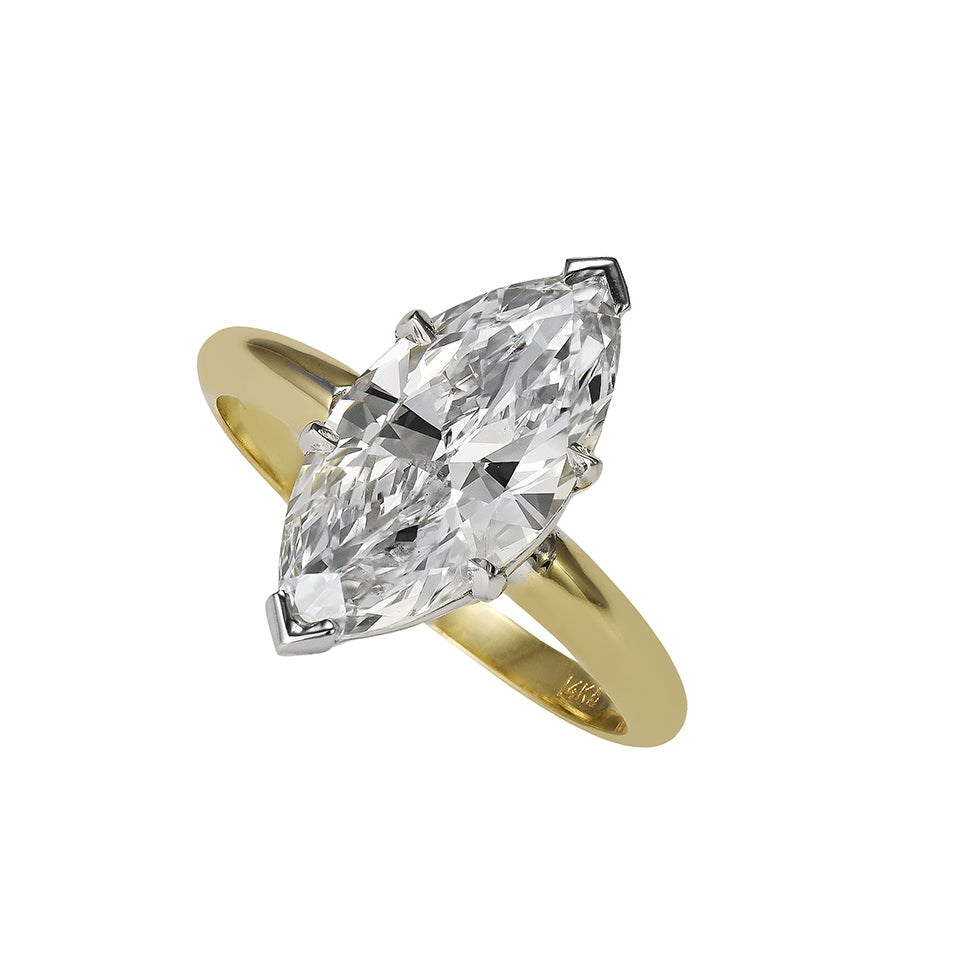 3.07 Carat Marquise Diamond Engagement Ring