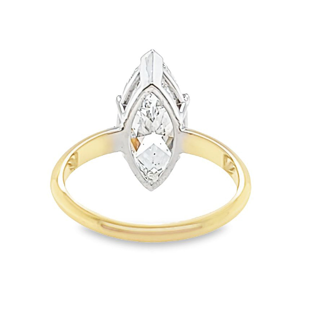 3.07 Carat Marquise Diamond Engagement Ring