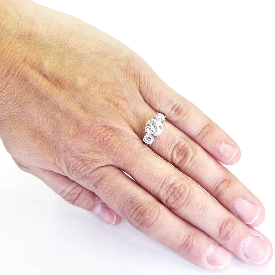 Platinum Three Stone Diamond Engagement Ring