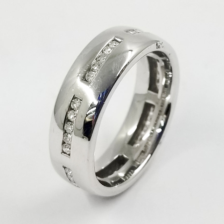 Wide Channel Set Diamond Band