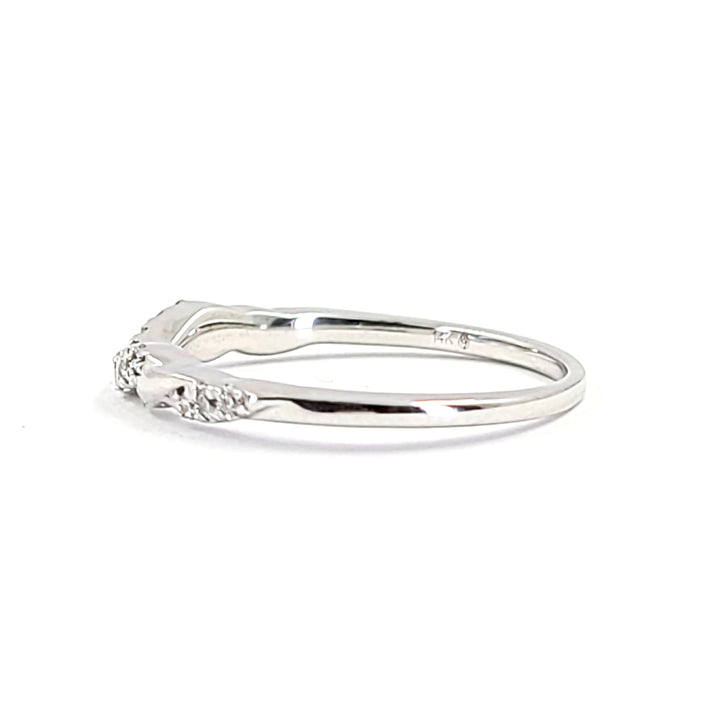 Curved Diamond Wedding Band