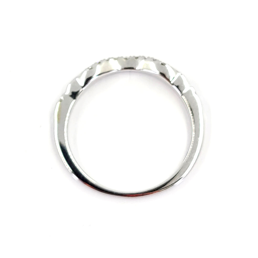 Curved Diamond Wedding Band